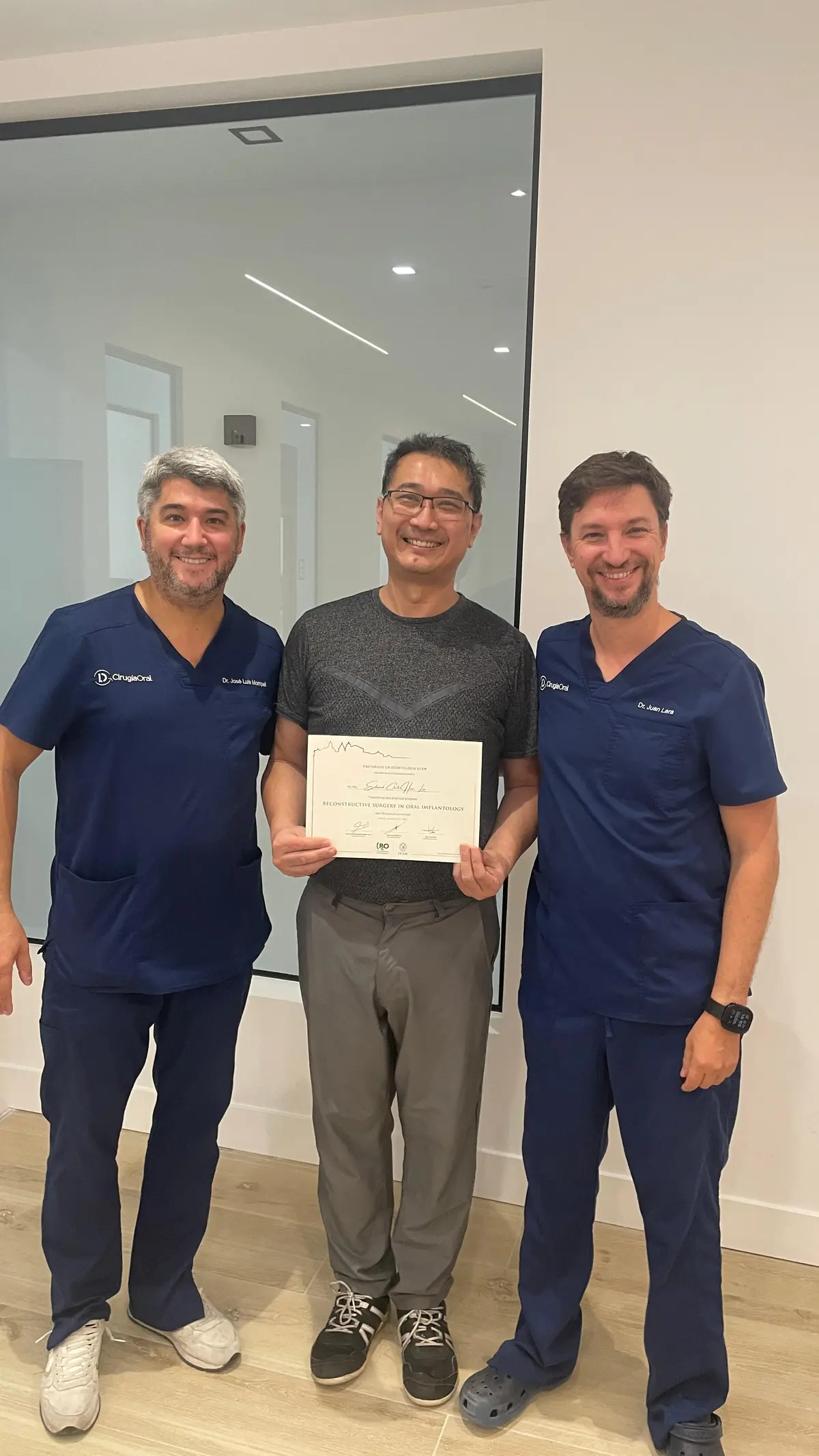 Participants receiving their certificate at the end of a Madrid edition